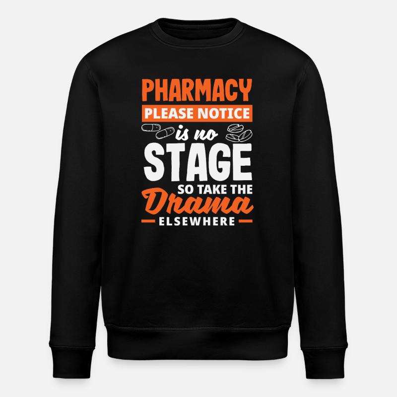Pharmacien Technicien Pharmaceutique - Sweat bio ROLLER Stanley/Stella Unisexe - noir