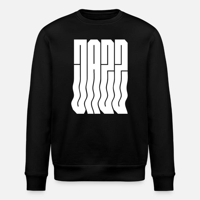 Logo jazz ondulé audacieux - Sweat bio ROLLER Stanley/Stella Unisexe - noir