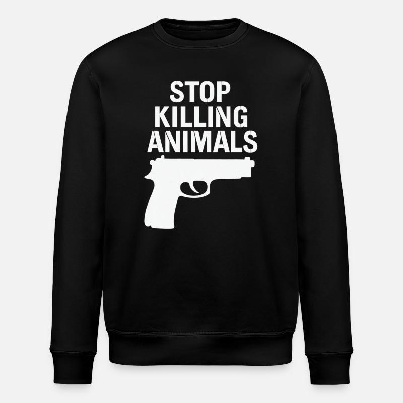 Stop Animal Murder – Statement Shirt - Stanley/Stella ROLLER Unisex Organic Sweatshirt - black