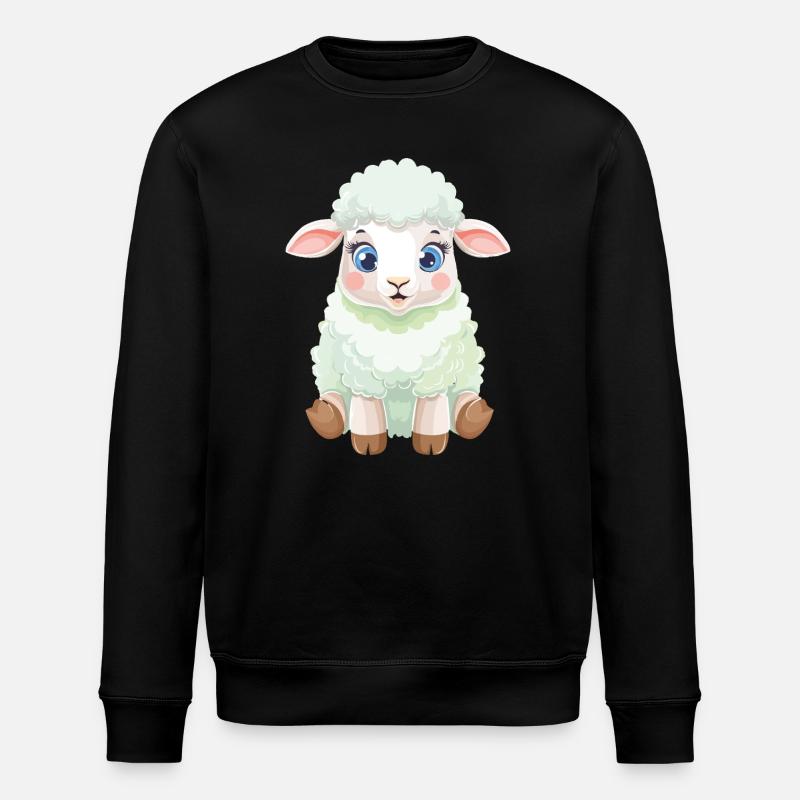 Pastell Lammchen Flauschig - Stanley/Stella Unisex Bio-Sweatshirt ROLLER - Schwarz