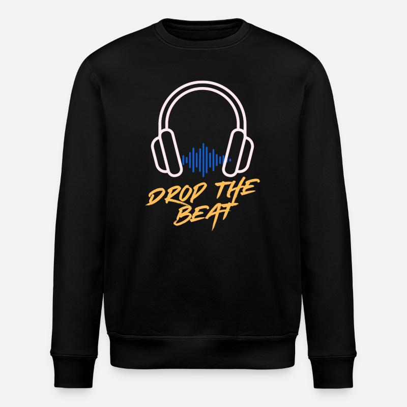 Waveform Drop the Beat Kopfhörer - Stanley/Stella Unisex Bio-Sweatshirt ROLLER - Schwarz