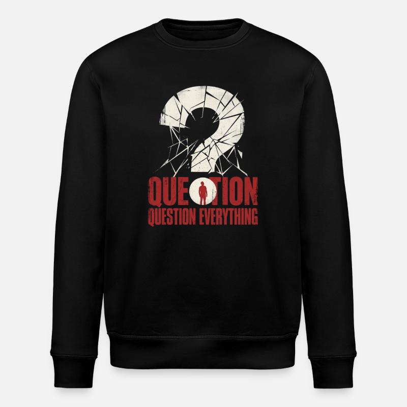 Question Everything - Stanley/Stella Unisex Bio-Sweatshirt ROLLER - Schwarz