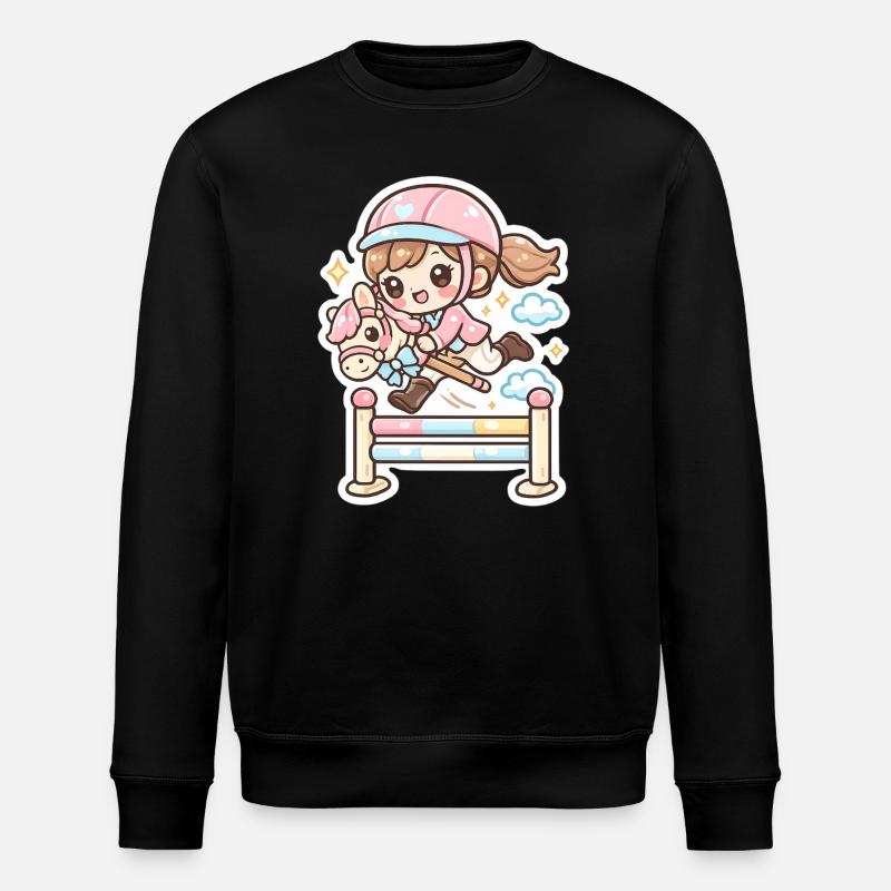 Obstacle au saut de poney Kawaii - Sweat bio ROLLER Stanley/Stella Unisexe - noir