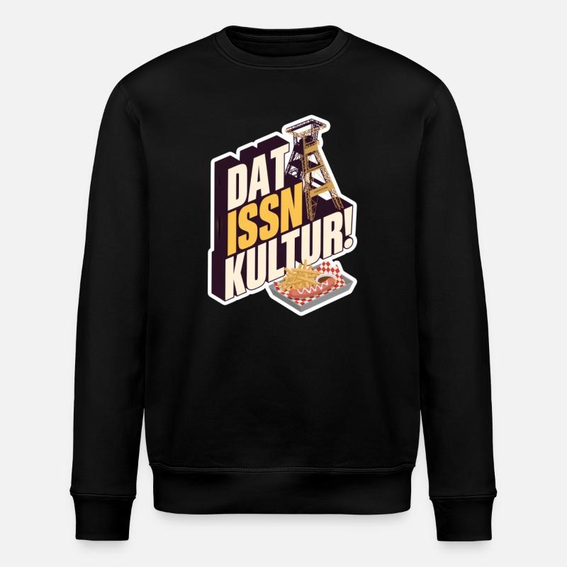 Dat Issn Kultur - Currywurst - Stanley/Stella Unisex Bio-Sweatshirt ROLLER - Schwarz