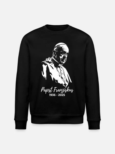 Pope Francis - Holy Father - Stanley/Stella ROLLER Unisex Organic Sweatshirt - black