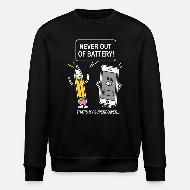 drôle humour sarcasme smartphon - Sweat bio ROLLER Stanley/Stella Unisexe - noir