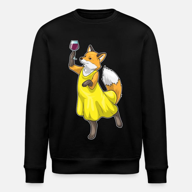 Fuchs Rotwein - Stanley/Stella Unisex Bio-Sweatshirt ROLLER - Schwarz