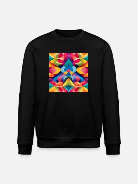 Farbenfrohes Muster - Stanley/Stella Unisex Bio-Sweatshirt ROLLER - Schwarz