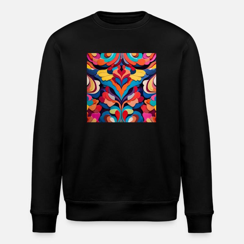 Abstraktes Muster - Stanley/Stella Unisex Bio-Sweatshirt ROLLER - Schwarz