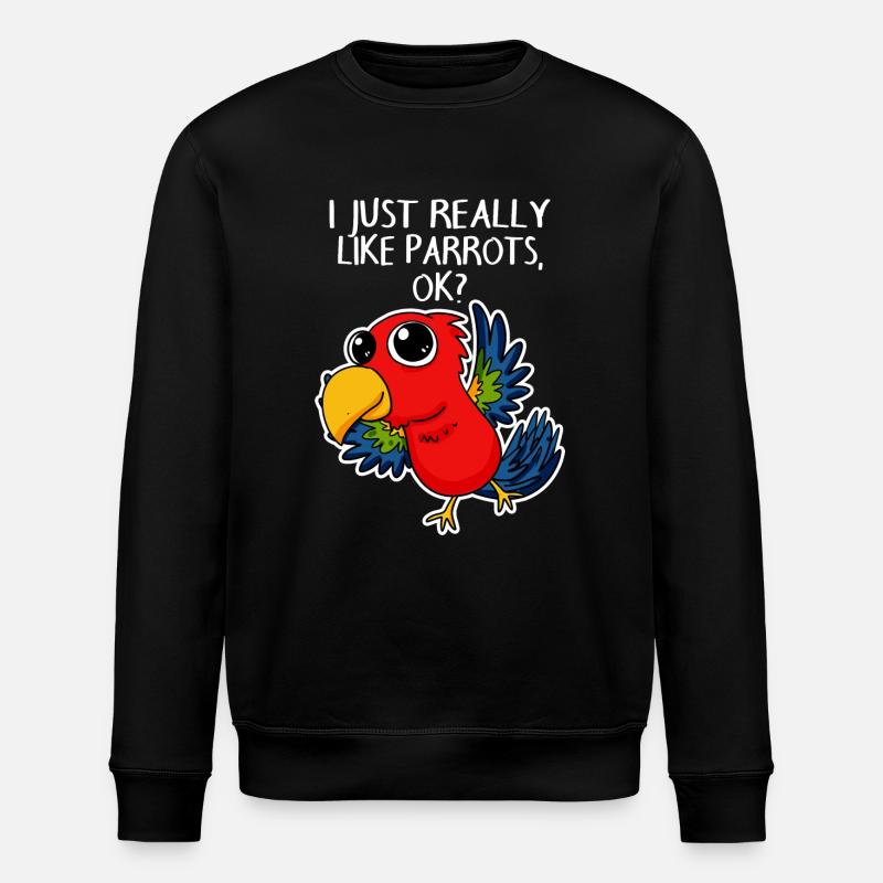 Papagei - Stanley/Stella Unisex Bio-Sweatshirt ROLLER - Schwarz