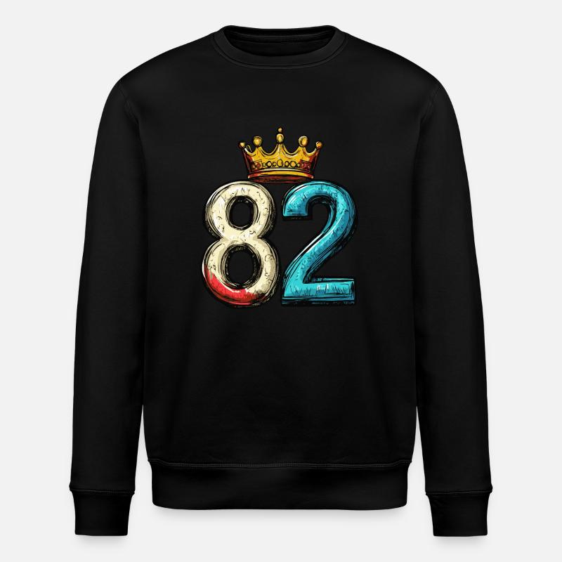 82 Number Krone - Stanley/Stella ROLLER Unisex Organic Sweatshirt - black