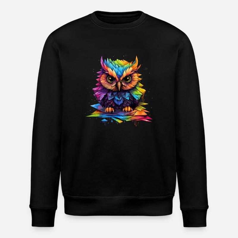 Arc-en-ciel mignon - Hibou - Sweat bio ROLLER Stanley/Stella Unisexe - noir