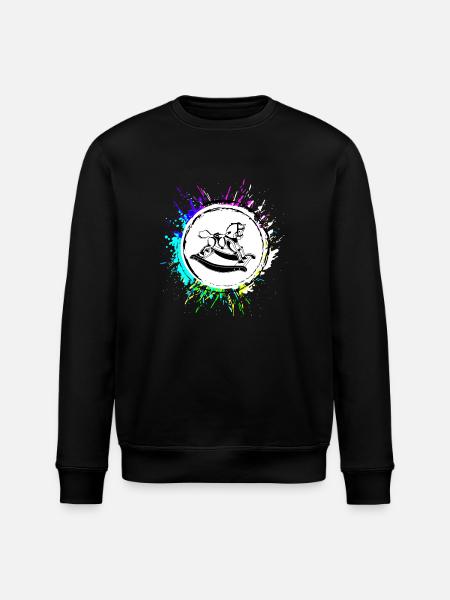 Schauckelpferd Icon Symbol Bunt - Stanley/Stella Unisex Bio-Sweatshirt ROLLER - Schwarz