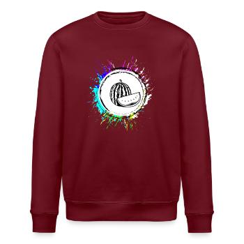 Melone Frucht Bunt - Stanley/Stella Unisex Bio-Sweatshirt ROLLER - Burgunderrot - Vorne - Nik (191cm)
