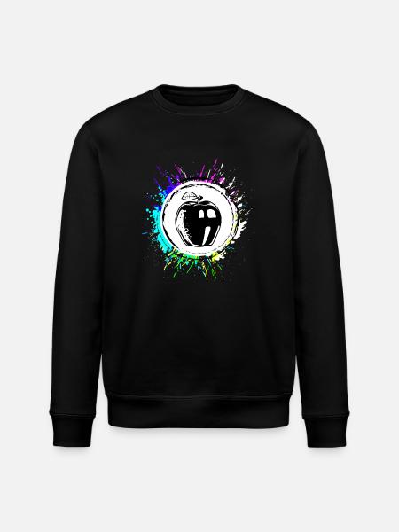 Apfel Bunt vitamine - Stanley/Stella Unisex Bio-Sweatshirt ROLLER - Schwarz