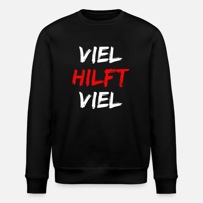 viel hilft viel - Stanley/Stella Unisex Bio-Sweatshirt ROLLER - Schwarz