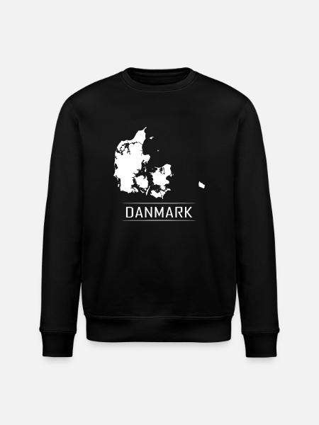 Danmark Map Holiday Country - Stanley/Stella ROLLER Unisex Organic Sweatshirt - black