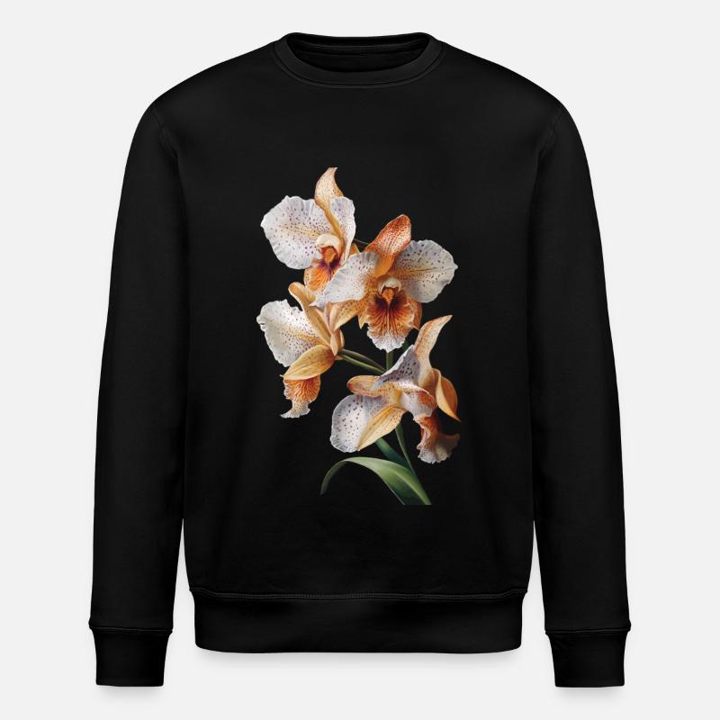 Orchidee - Stanley/Stella Unisex Bio-Sweatshirt ROLLER - Schwarz