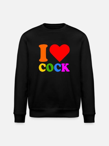 I love cock - Stanley/Stella ROLLER Unisex Organic Sweatshirt - black