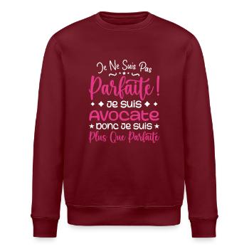 Ein mehr als perfekter Anwalt, ein Traumberuf - Stanley/Stella Unisex Bio-Sweatshirt ROLLER - Burgunderrot - Vorne - Nik (191cm)