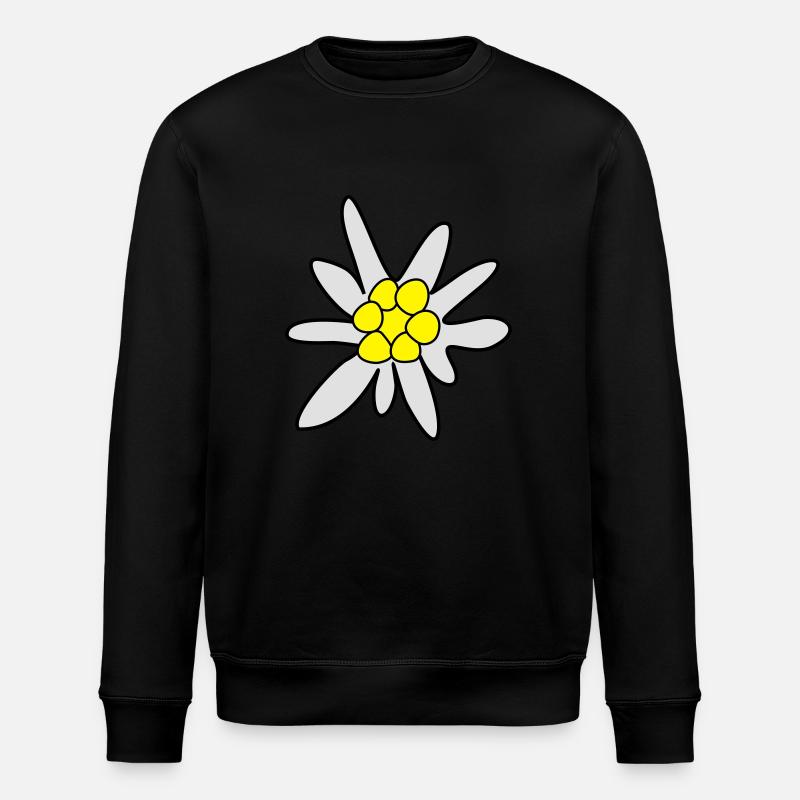 Edelweiss, fleur - Sweat bio ROLLER Stanley/Stella Unisexe - noir
