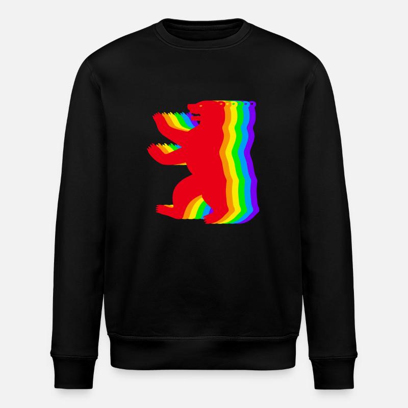 Ours arc-en-ciel de Berlin - Sweat bio ROLLER Stanley/Stella Unisexe - noir