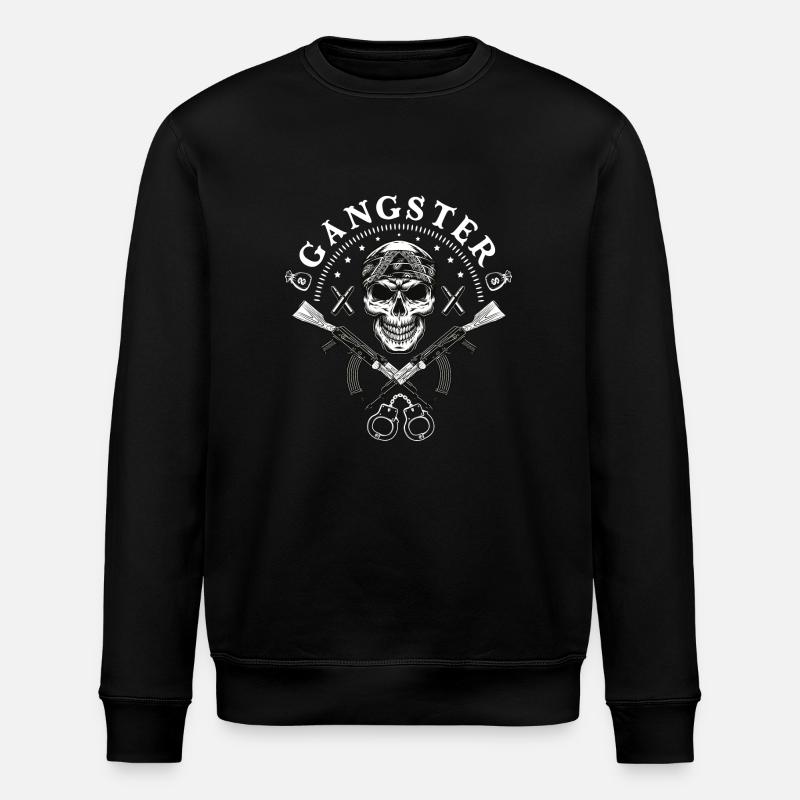 VALEEWEAR - Düsterer Totenschädel - Stanley/Stella Unisex Bio-Sweatshirt ROLLER - Schwarz