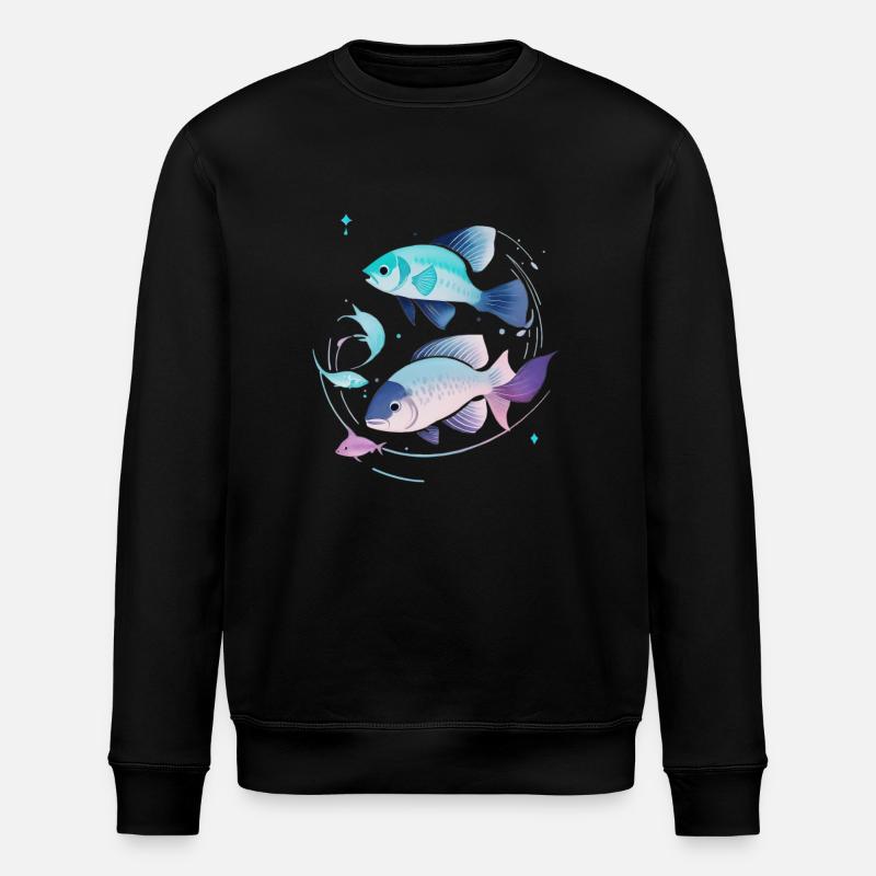 Fische - Stanley/Stella Unisex Bio-Sweatshirt ROLLER - Schwarz