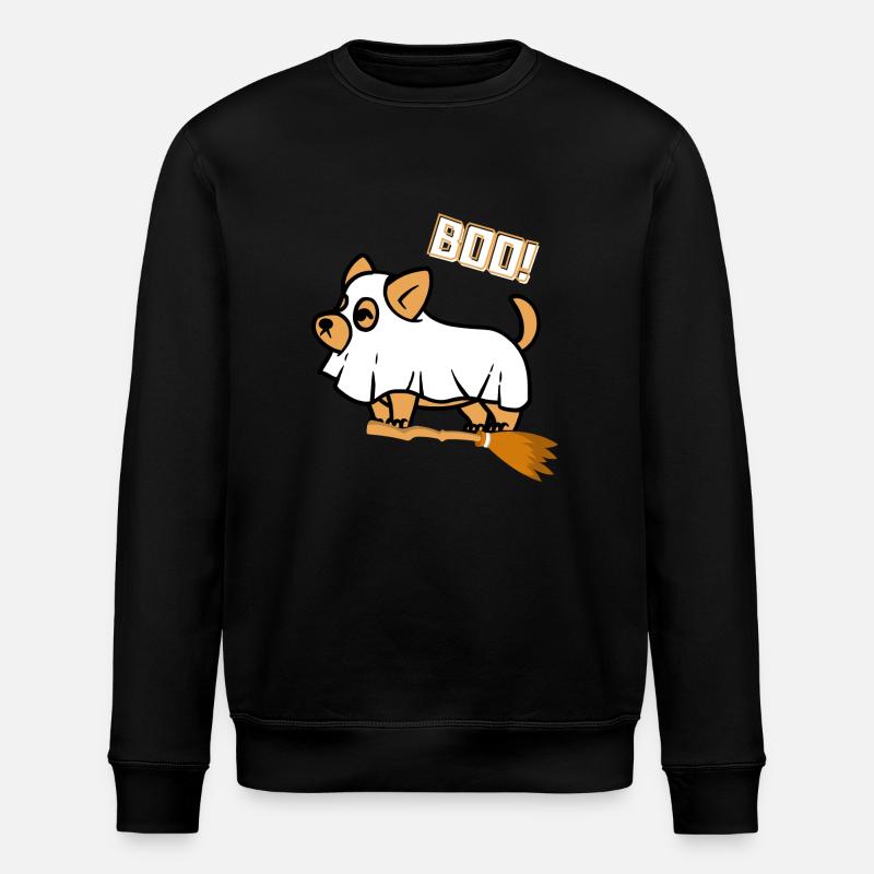 Mignon chien d’Halloween BOO - Sweat bio ROLLER Stanley/Stella Unisexe - noir