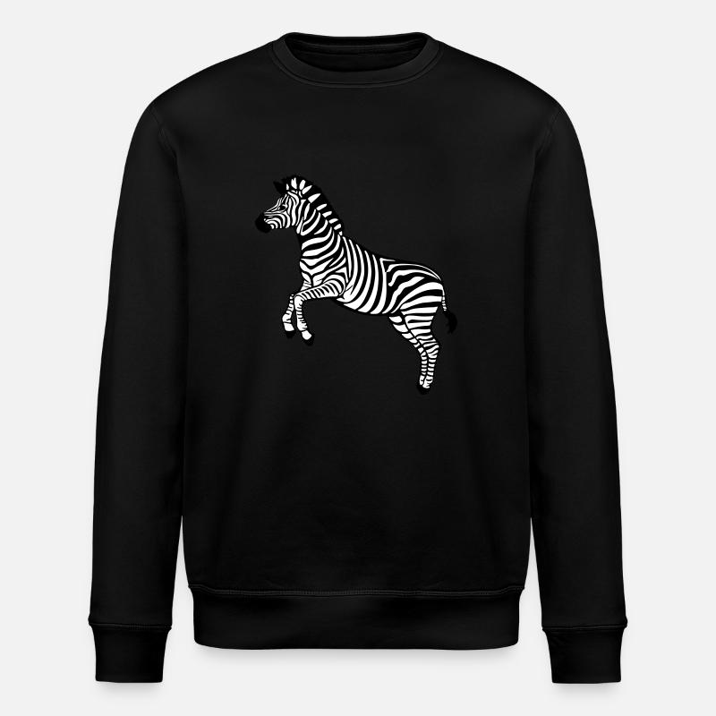 zebra Botswana Zèbre des plaines - Sweat bio ROLLER Stanley/Stella Unisexe - noir