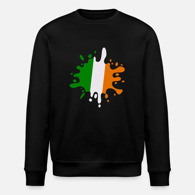 farbklecks irland - Stanley/Stella Unisex Bio-Sweatshirt ROLLER - Schwarz