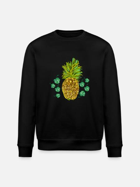 Pineapple - Stanley/Stella ROLLER Unisex Organic Sweatshirt - black