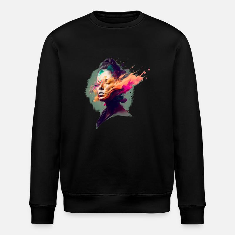 Cybergirl Farb-Explusion! - Stanley/Stella Unisex Bio-Sweatshirt ROLLER - Schwarz