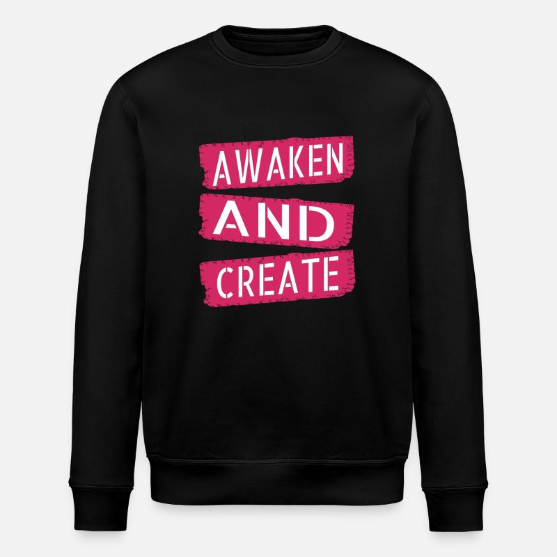 fostering creativity innovative ideas - Stanley/Stella ROLLER Unisex Organic Sweatshirt - black