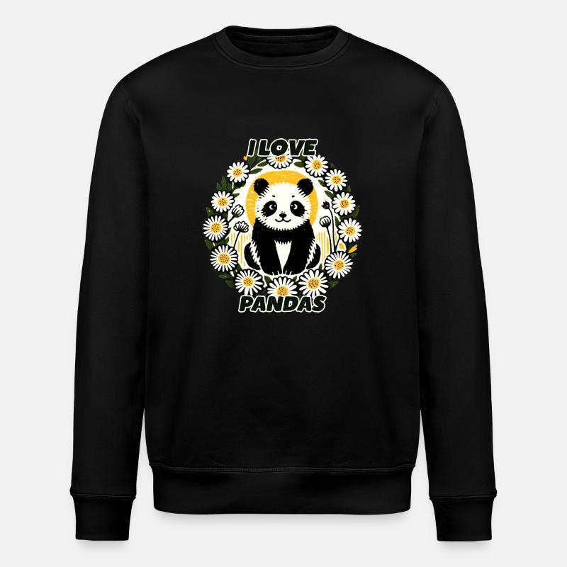 J’adore les pandas - Sweat bio ROLLER Stanley/Stella Unisexe - noir