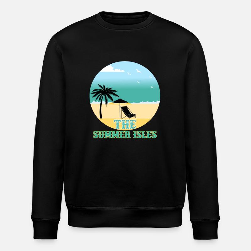 The islands, summer - Stanley/Stella ROLLER Unisex Organic Sweatshirt - black