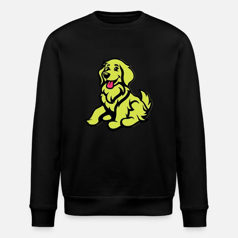 hund comic tier - Stanley/Stella Unisex Bio-Sweatshirt ROLLER - Schwarz