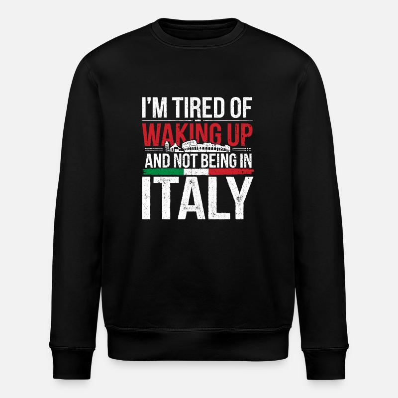 Longing for Italy - Stanley/Stella ROLLER Unisex Organic Sweatshirt - black