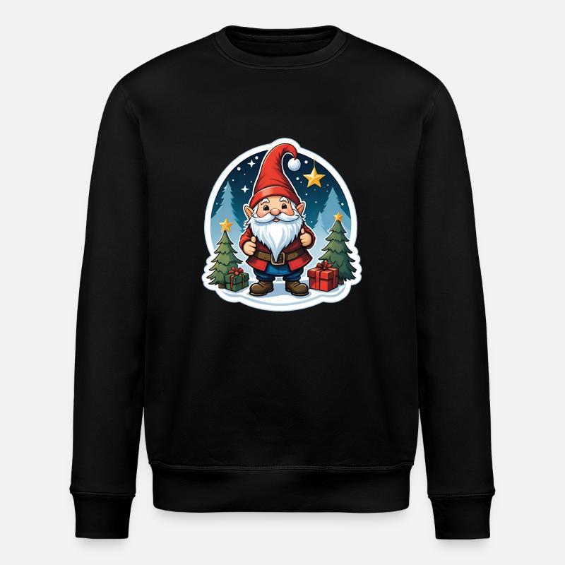 Weihnachtswichtel - Stanley/Stella Unisex Bio-Sweatshirt ROLLER - Schwarz