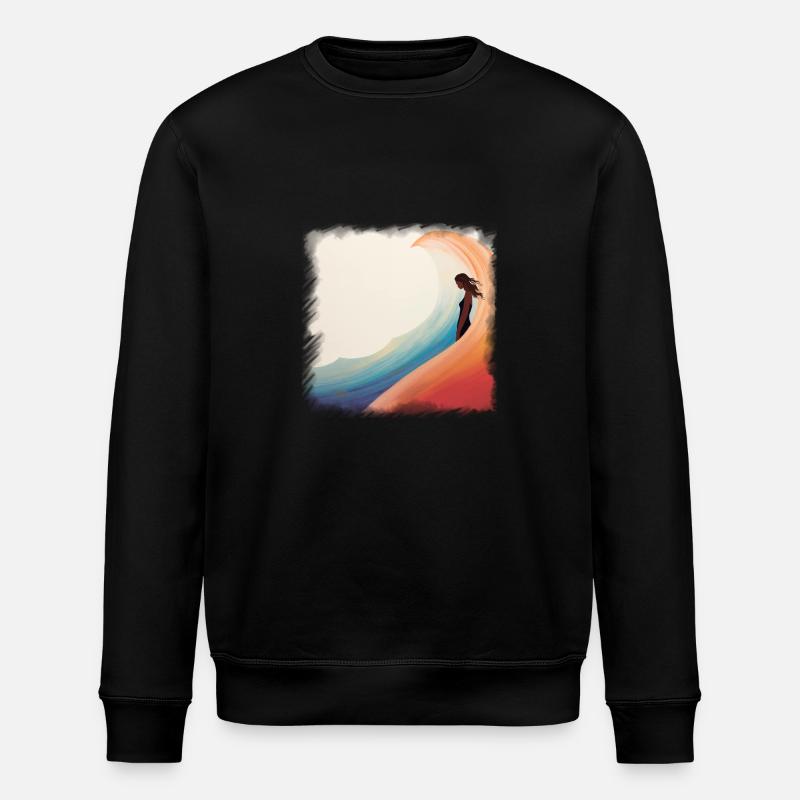 Les filles surfent – style rétro ! - Sweat bio ROLLER Stanley/Stella Unisexe - noir