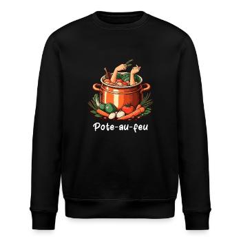 Pote au feu - Stanley/Stella Unisex Bio-Sweatshirt ROLLER - Schwarz - Vorne - Nik (191cm)