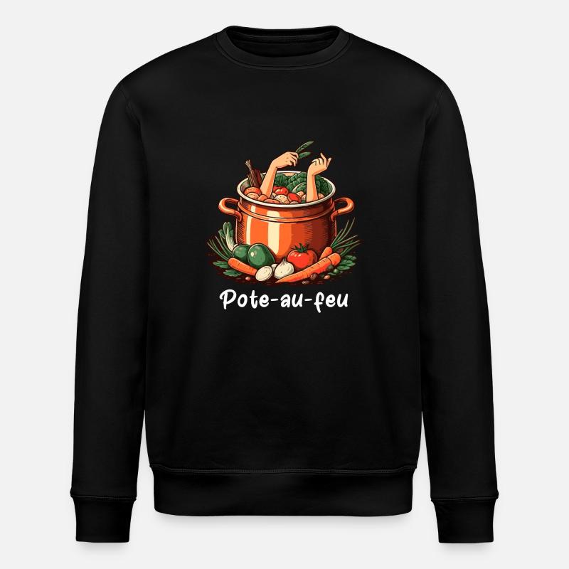 Pote au feu - Sweat bio ROLLER Stanley/Stella Unisexe - noir