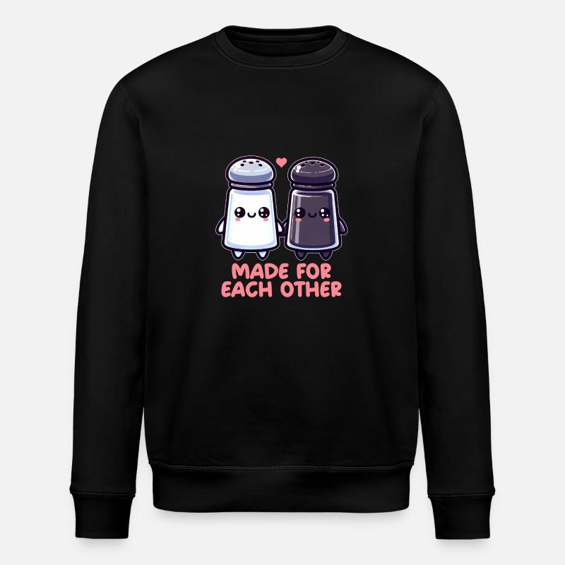 Salt and pepper - Stanley/Stella ROLLER Unisex Organic Sweatshirt - black