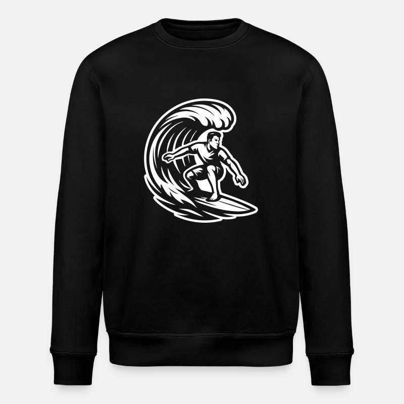 Surfeur Wave Surf - Sweat bio ROLLER Stanley/Stella Unisexe - noir