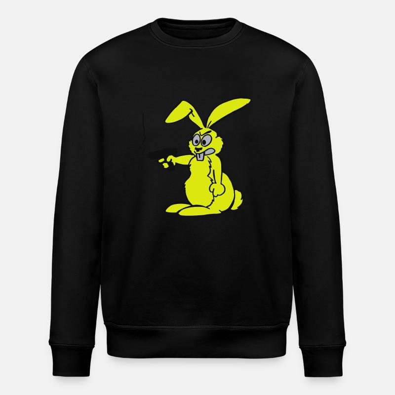 Lapin mitraillette - Sweat bio ROLLER Stanley/Stella Unisexe - noir