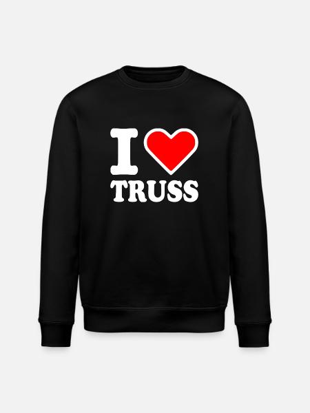 I love truss - Stanley/Stella ROLLER Unisex Organic Sweatshirt - black