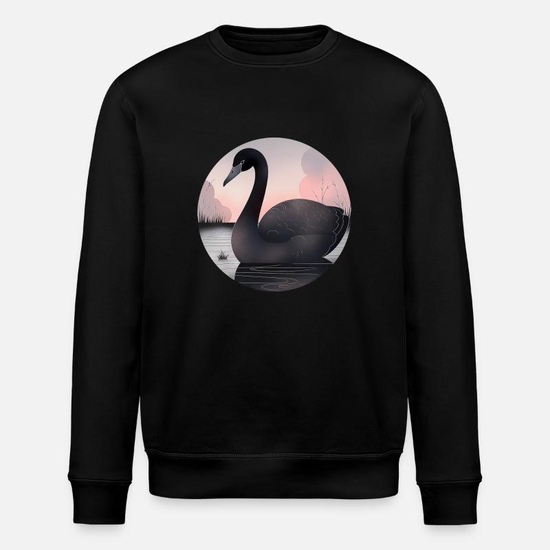 Black swan - Stanley/Stella ROLLER Unisex Organic Sweatshirt - black