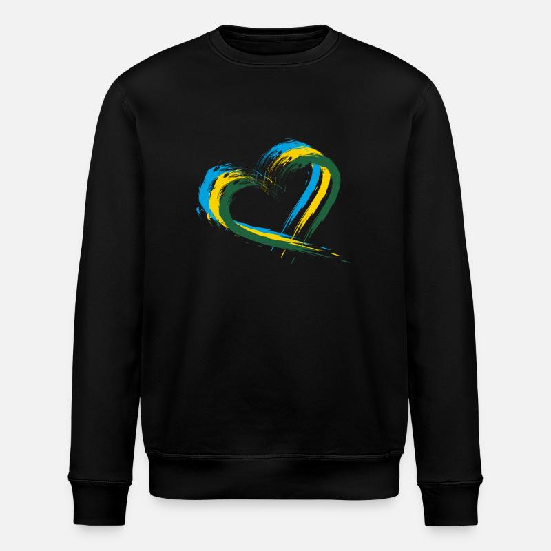 Rwanda Coeur - Sweat bio ROLLER Stanley/Stella Unisexe - noir
