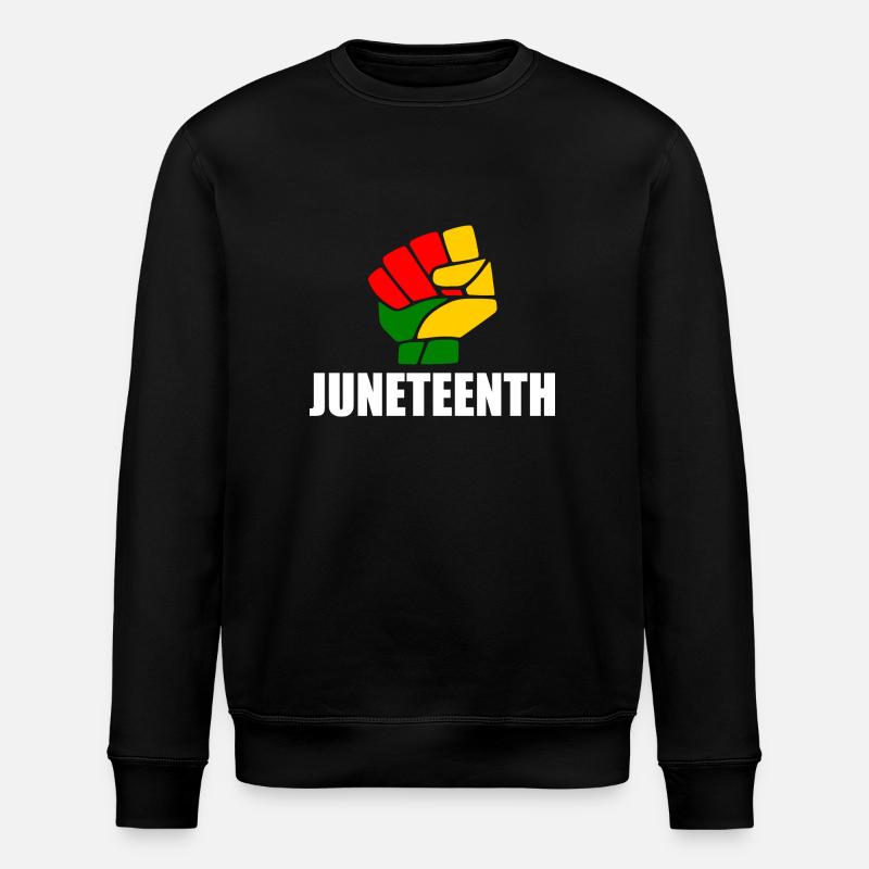 juneteenth - Stanley/Stella ROLLER Unisex Organic Sweatshirt - black