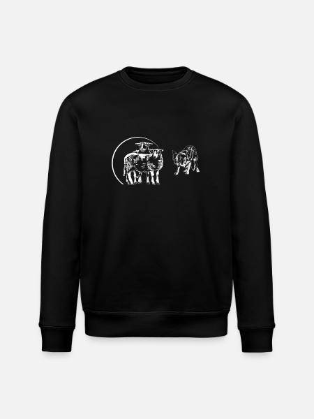 BORDER COLLIE herding dog sheep - Stanley/Stella ROLLER Unisex Organic Sweatshirt - black